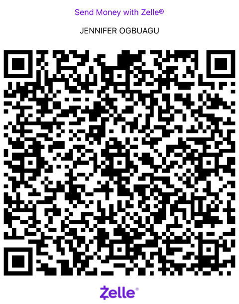 Zelle QR code to send money to Jennifer Ogbuagu